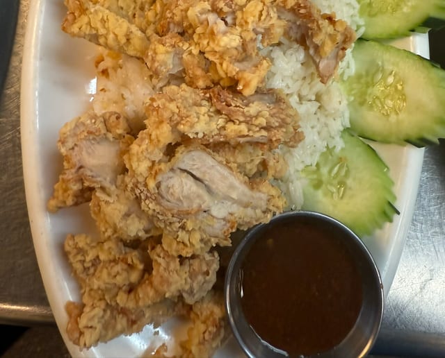 Crispy Hainanese Chicken.